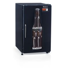 Cervejeira Preta 112 litros com Porta de Vidro 120CPR  220V - Gelopar